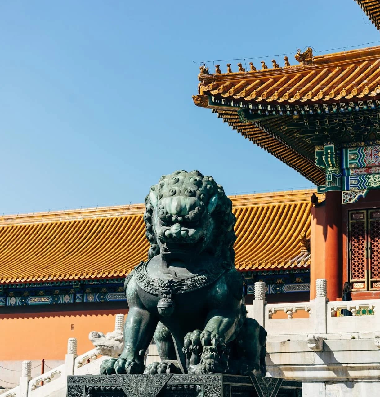 Estatua de león chino